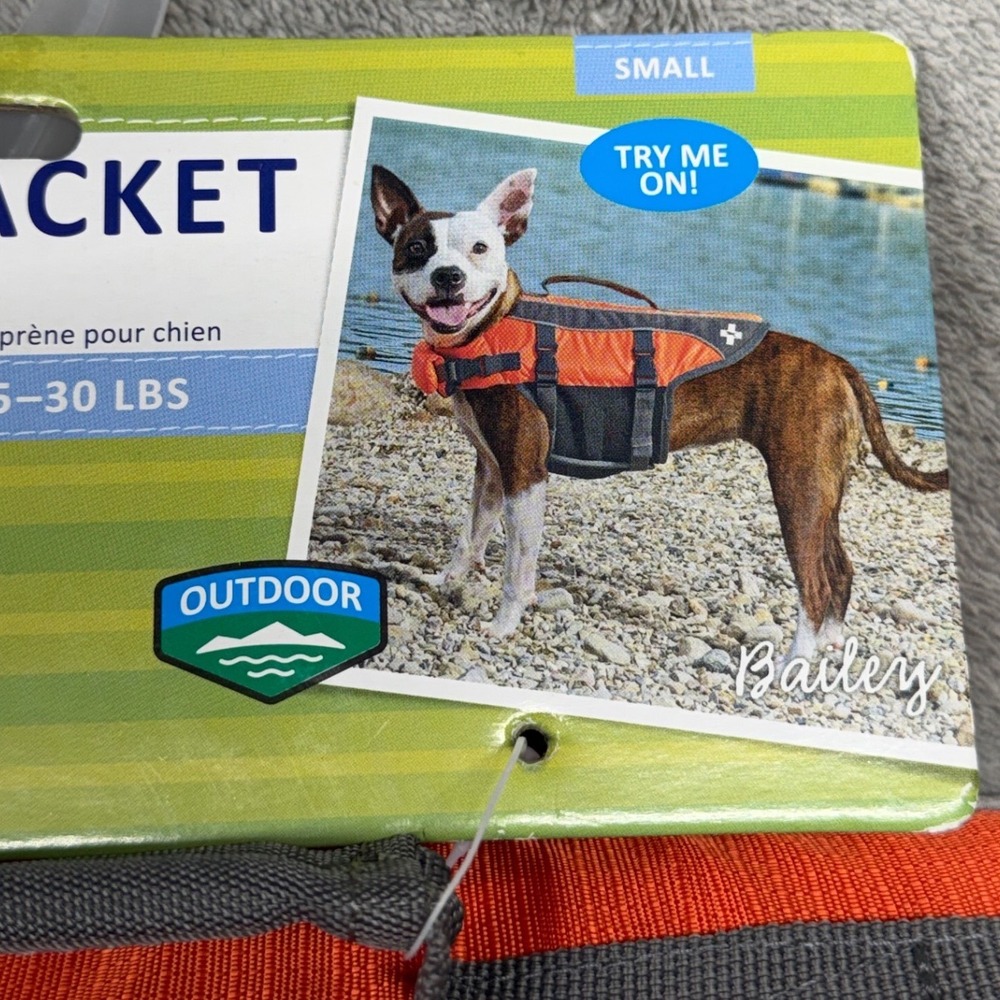 Top Paw Orange Neoprene Dog Life Jacket Small 15-30 lbs Water Safety Vest Handle - Picture 4 of 6